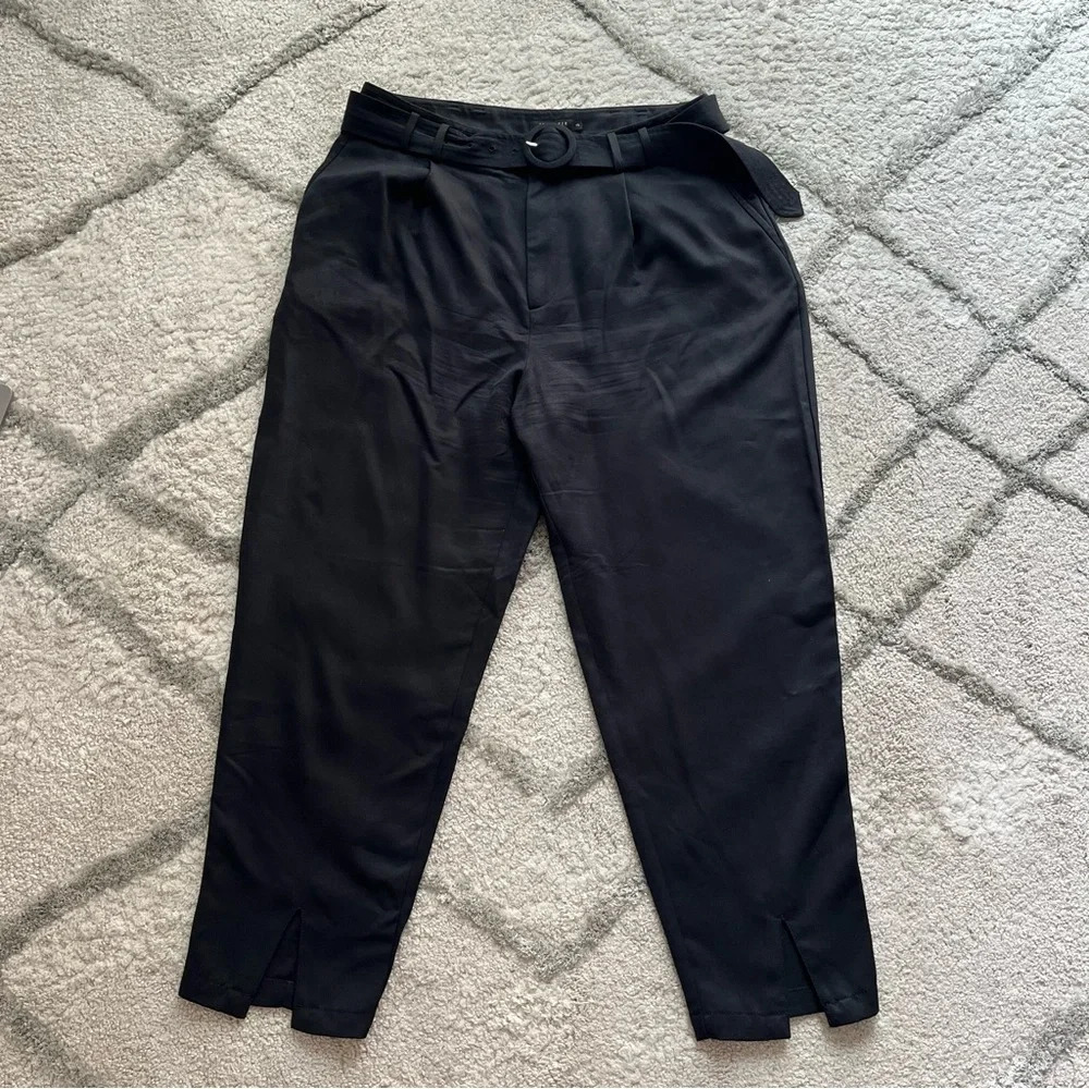 Ted Baker black trousers Ninette High Waist Carrot Leg Pants high rise taper 8